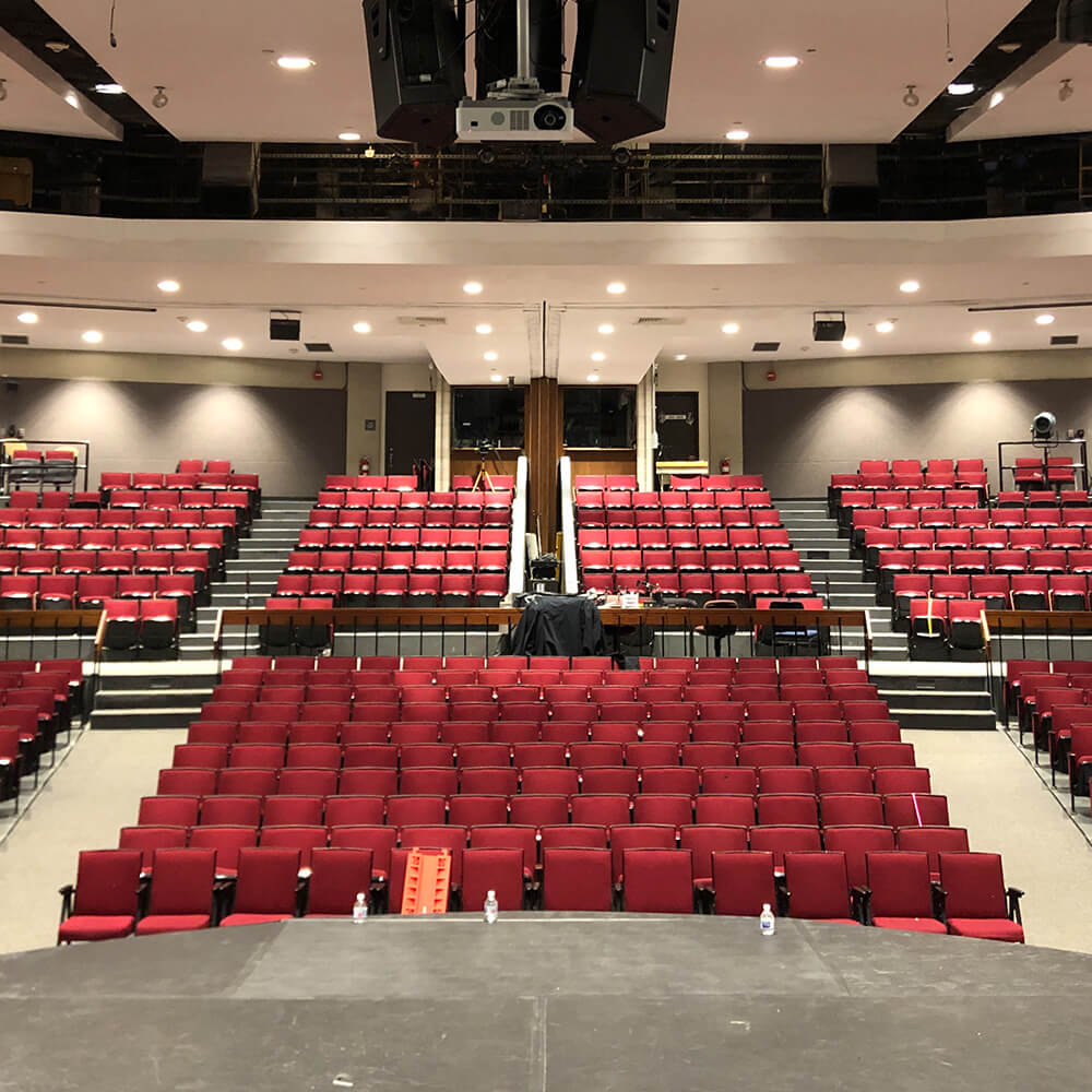 Acton BoxBorough HS Auditorium from stage