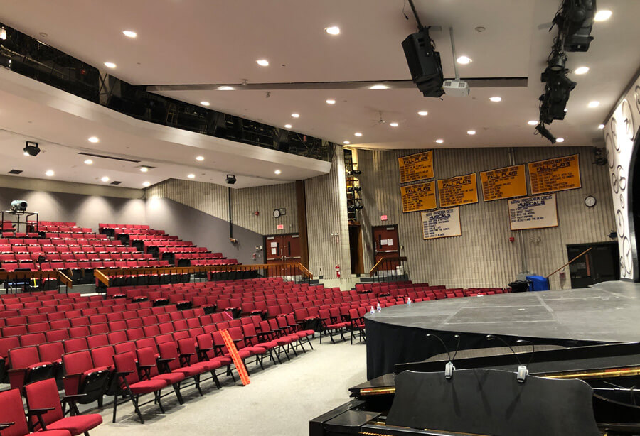 Acton BoxBorough HS Auditorium side view from stage